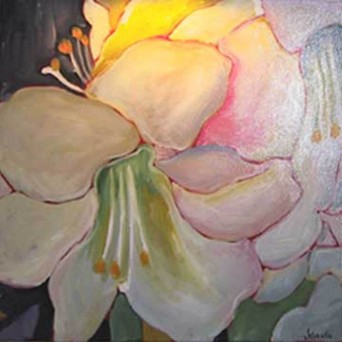 "Begonia" Private Collection - Loveland, Colorado Acrylic on Composition Board - 36" X 36"
